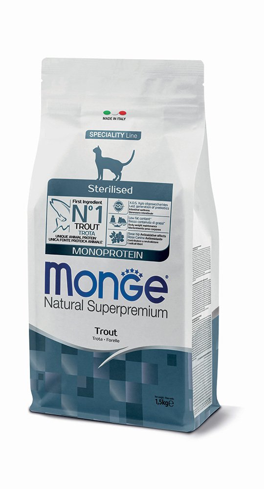 MONGE stérilisé monoprotein trout 1.5KG