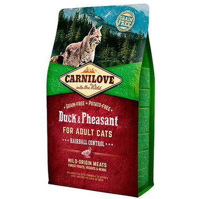 Carnilove chat hairball canard&faisan 2KG