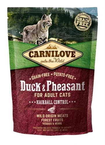 Carnilove chat hairball canard&faisan 2KG