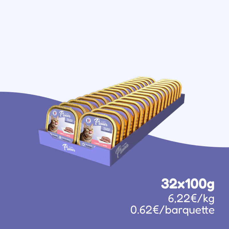 Barquette plaisir adultes&stérilisés saumon