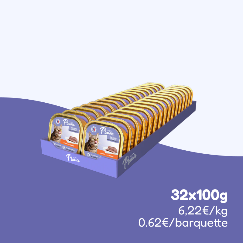 Barquette plaisir adultes&stérilisés poulet
