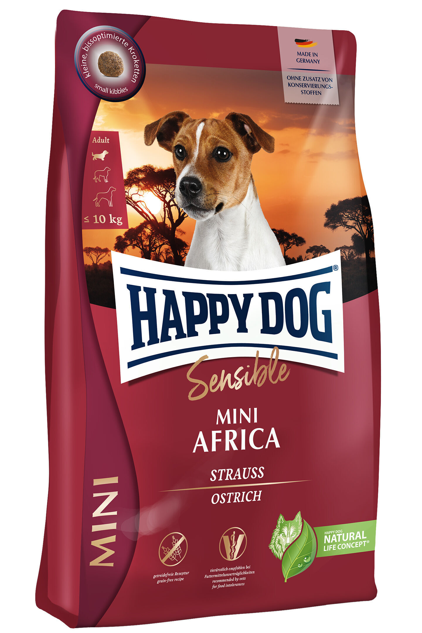 Happy dog autruche